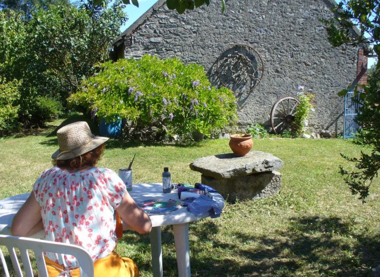 L’Arbre bleu Le jardin