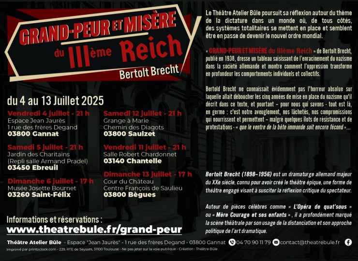Grand-Peur et Misère du IIIème Reich » de Bertolt Brecht_Ébreuil